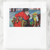 サンタビクトリアンステッカー 長方形シール (バッグ)