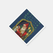 サンタビクトリアンチェック一覧キャンドルホリー スタンダードカクテルナプキン (角)