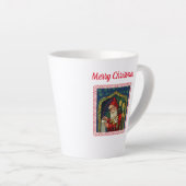 サンタビクトリアンホールディングリストおもちゃキャンドルスター カフェラテマグ (右アングル)