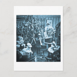 サンタビクトリアンヴィンテージステレオビューシアン シーズンポストカード