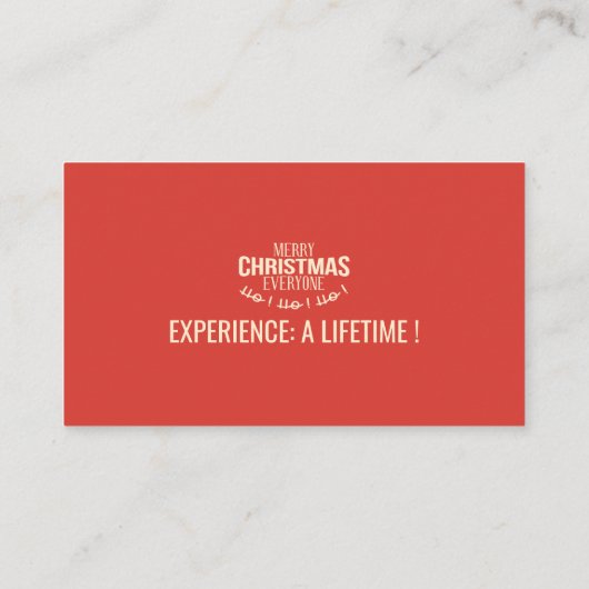 サンタビジネスカード 名刺 (裏面)