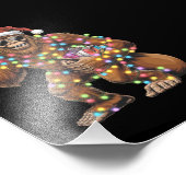 サンタビッグフットのクリスマスライトロックおもしろい フォトプリント            (角)