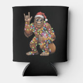サンタビッグフットのクリスマスライトロックおもしろい 缶クーラー (正面)