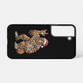 サンタビッグフットのクリスマスライトロックおもしろい SAMSUNG GALAXYケース (裏面横)