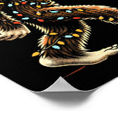 サンタビッグフートクリスマスライトロックサスクおもしろいック ポスター (角)