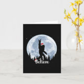 サンタビッグフートクリスマスロック転がサスカッチベリーヴ カード (黄色い花)