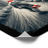 サンタビッグフートクリスマス信じサスカッチ ポスター (角)