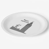 サンタビッグベンロンドン父クリスマス ペーパープレート (アングル)