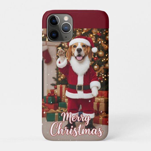 サンタビーグル メリークリスマス - ビーグル クリスマス 犬 Case-Mate iPhoneケース (裏)