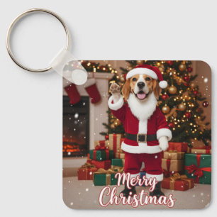 サンタビーグル メリークリスマス - ビーグル Xmas 犬 キーホルダー