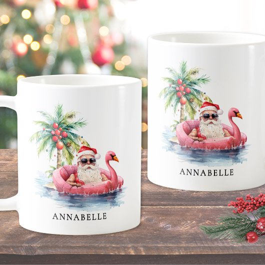サンタビーチのクリスマス コーヒーマグカップ