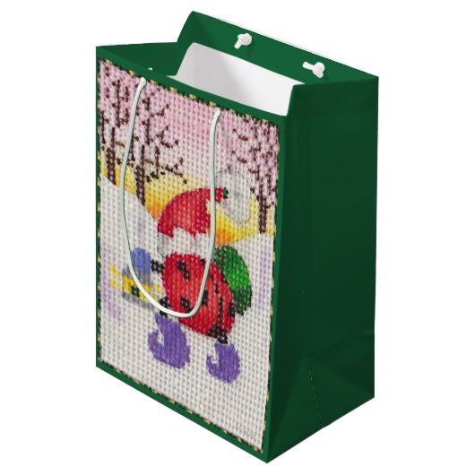 サンタビートル抱き枕 ミディアムペーパーバッグ (正面アングル)