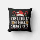サンタビールのクリスマスドリンクを飲む可能性が最も高い クッション (正面)