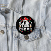 サンタビールのクリスマスドリンクを飲む可能性が最も高い 缶バッジ (インサイチュ)