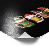 サンタビールを飲むメリークリスマスビール フォトプリント            (角)