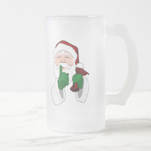 サンタビールマグフェスティバルクリスマスサンタグラスカップ フロストグラスビールジョッキ