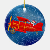 サンタビ飛んでいるプレーンオーナメント セラミックオーナメント (裏面)
