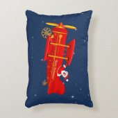 サンタビ飛んでいるプレーン装飾用クッション アクセントクッション (正面(垂直))