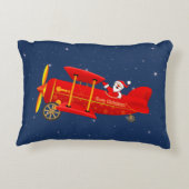 サンタビ飛んでいるプレーン装飾用クッション アクセントクッション (裏面)