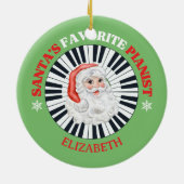 サンタピアニストお気に入りのサークルピアノサンタクロース セラミックオーナメント (裏面)