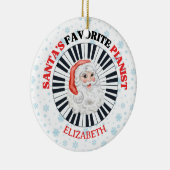 サンタピアニストお気に入りのピアノサンタクロース セラミックオーナメント (右)