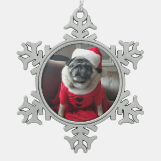 サンタピクルスオーナメント スノーフレークピューターオーナメント