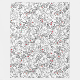 サンタピシンプルングデザイン フリースブランケット