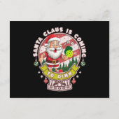 サンタピックボールおもしろいクリスマスサンタ エンクロージャーカード (裏面)