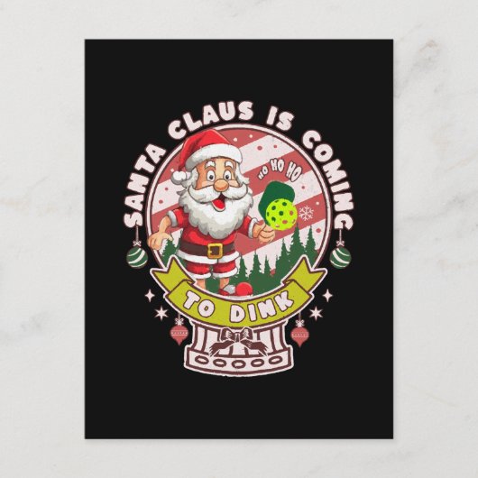 サンタピックボールおもしろいクリスマスサンタ エンクロージャーカード (正面)