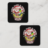 サンタピックボールおもしろいクリスマスサンタ スクエア名刺 (正面/裏面)