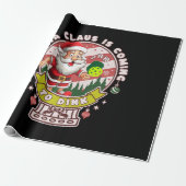 サンタピックボールおもしろいクリスマスサンタ ラッピングペーパー (アンロールド)