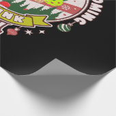 サンタピックボールおもしろいクリスマスサンタ ラッピングペーパー (角)