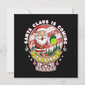 サンタピックボールおもしろいクリスマスサンタ 招待状 (正面)