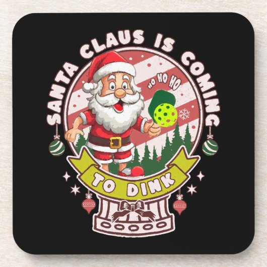 サンタピックルボール クリスマス, 面白いサンタクロース コースター (正面)