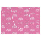 サンタピンクのクリスマスから愛の名前 ラージペーパーバッグ (裏面)