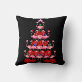 サンタピンクのフラミンゴのクリスマスツリー クッション (裏面)