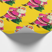 サンタピンククリスマスデライト2 ラッピングペーパー (角)