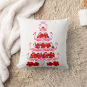 サンタピンクフラミンゴクリスマスツリー クッション (ブランケット)