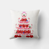 サンタピンクフラミンゴクリスマスツリー クッション (裏面)