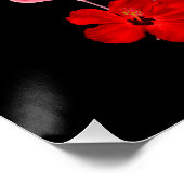 サンタピンクフラミンゴクリスマスツリー ポスター (コーナー)