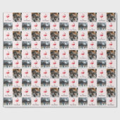 サンタピンクフラミンゴクリスマスフォトラッピング紙 ラッピングペーパー (フラット)