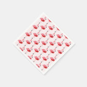 サンタピンクフラミンゴクリスマスホリデーパターン スタンダードカクテルナプキン (角)