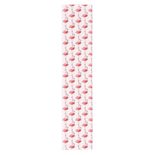 サンタピンクフラミンゴクリスマス ショートテーブルランナー (正面)
