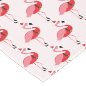 サンタピンクフラミンゴクリスマス ショートテーブルランナー (コーナー)