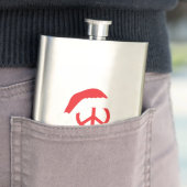 サンタピースのサインHo Ho HoとSanta Hat フラスク (インサイチュ)