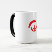 サンタピースのサインHo Ho HoとSanta Hat モーフィングマグカップ (正面左)