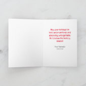 サンタファッショニスタカスタマイズ可能なホリデーカード サンキューカード (内部)