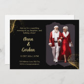 サンタファッショニスタホリデー招待状 サンキューカード (正面/裏面)