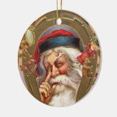 サンタファッションドクリスマスオーナメント セラミックオーナメント (左)