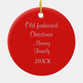 サンタファッションドクリスマスオーナメント セラミックオーナメント (裏面)